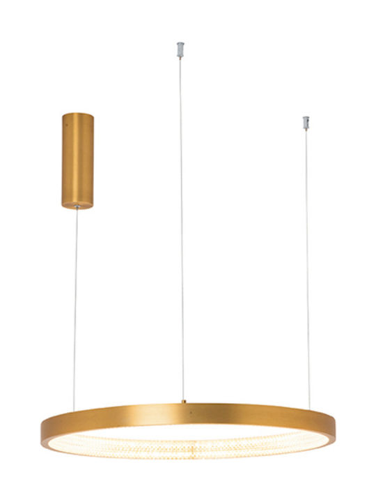 Zambelis Lights Μοντέρνο Κρεμαστό Φωτιστικό Καμπάνα σε Χρυσό Χρώμα 2006